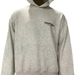 Essentials zip up hoodie grey