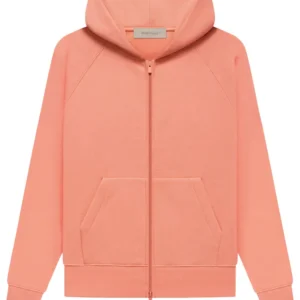 Buy Fear of God Essentials Full Zip Hoodie 'Coral'