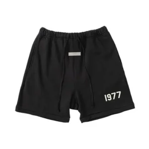 Essentials 8th Collection 1977 Flocking Letter Black Shorts