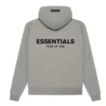 Essentials Dark Oatmeal Hoodie Gray
