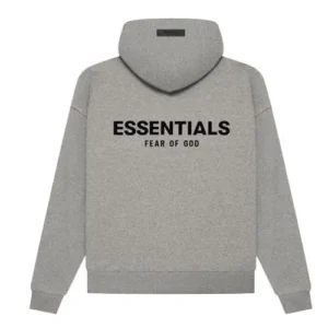 Essentials Dark Oatmeal Hoodie Gray