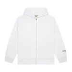 Essentials Fear Of God Full Zip Up Hoodie White