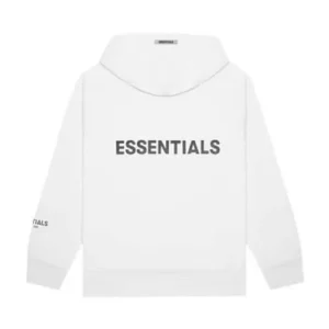 Essentials Fear Of God Full Zip Up Hoodie White
