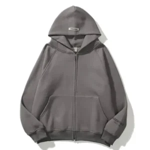 Essentials Full Zip Grey Hoodie
