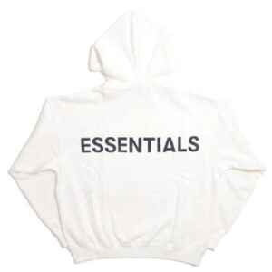 Fear of God Essentials 3M Logo Pullover Hoodie White
