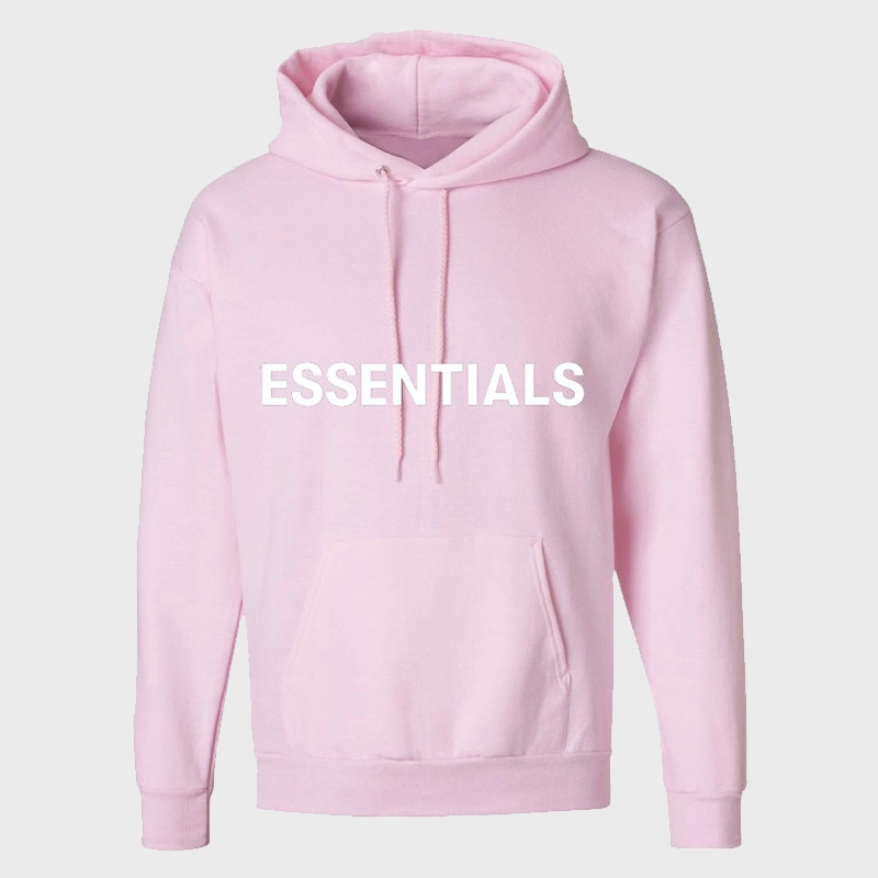 Womens Pink Essentials Pullover Hoodie Womens Pink Essentials Pullover Hoodie