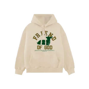 Cream Friend Of God Hoodie