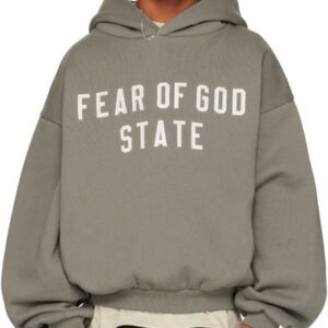 Fear of God ESSENTIALS Kids Gray 90s Fit Fleece Hoodie