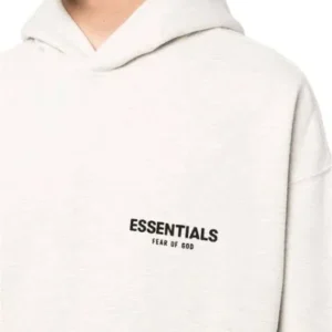 ESSENTIALS pullover Hoodie Light Oatmeal