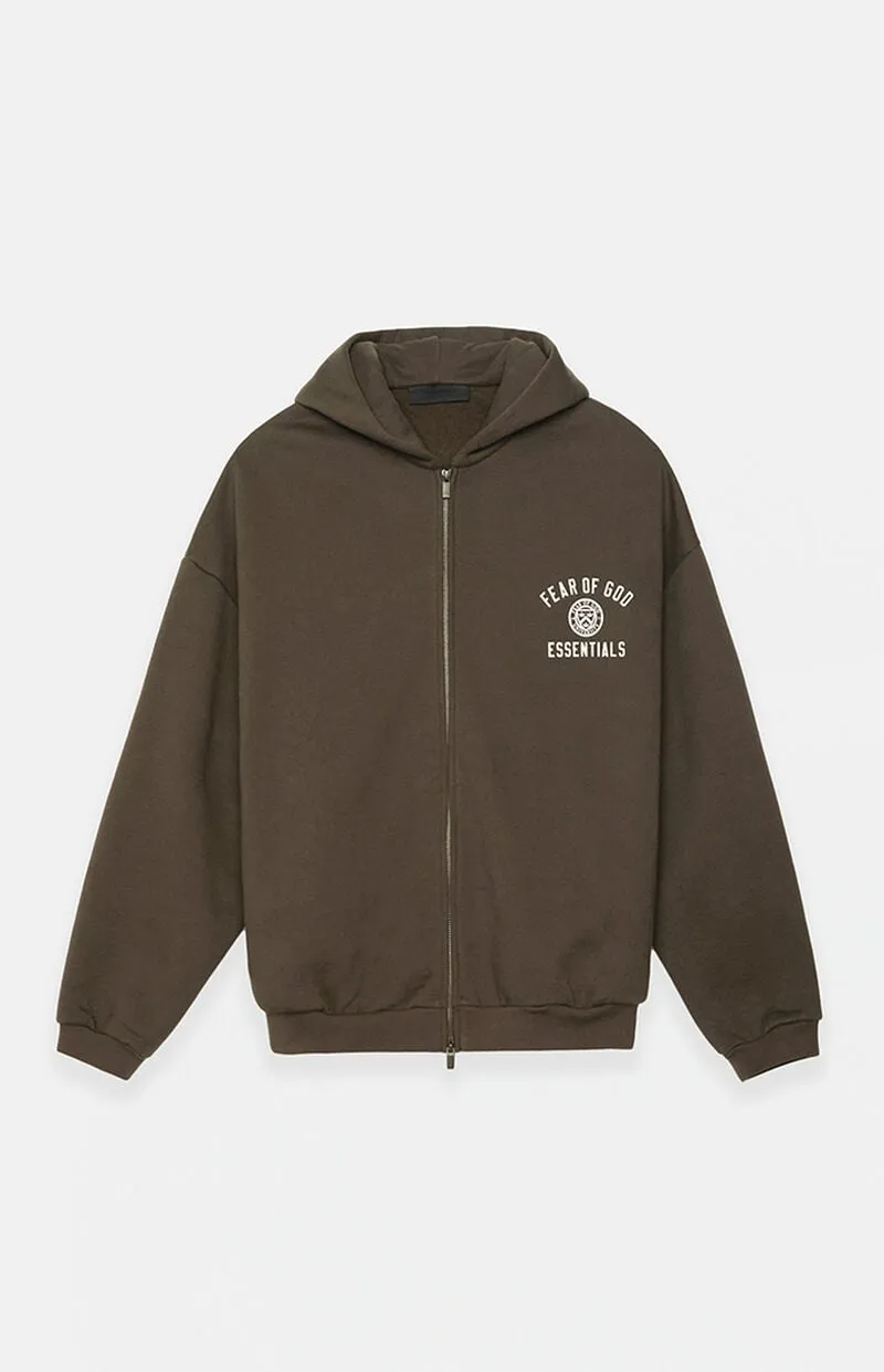 Essentials zip up hoodie brown Essentials zip up hoodie brown