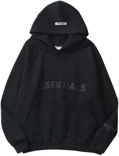 Essentials oversized hoodies black Essentials oversized hoodies black