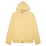 yellow essentials zip up hoodie