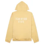 yellow essentials zip up hoodie